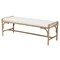 Bali & Pari Nasim Modern Bohemian Natural Seagrass and Metal Accent Bench 240-13450-ZORO - alternate 1